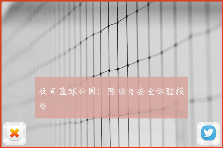 夜间篮球公园：照明与安全体验报告